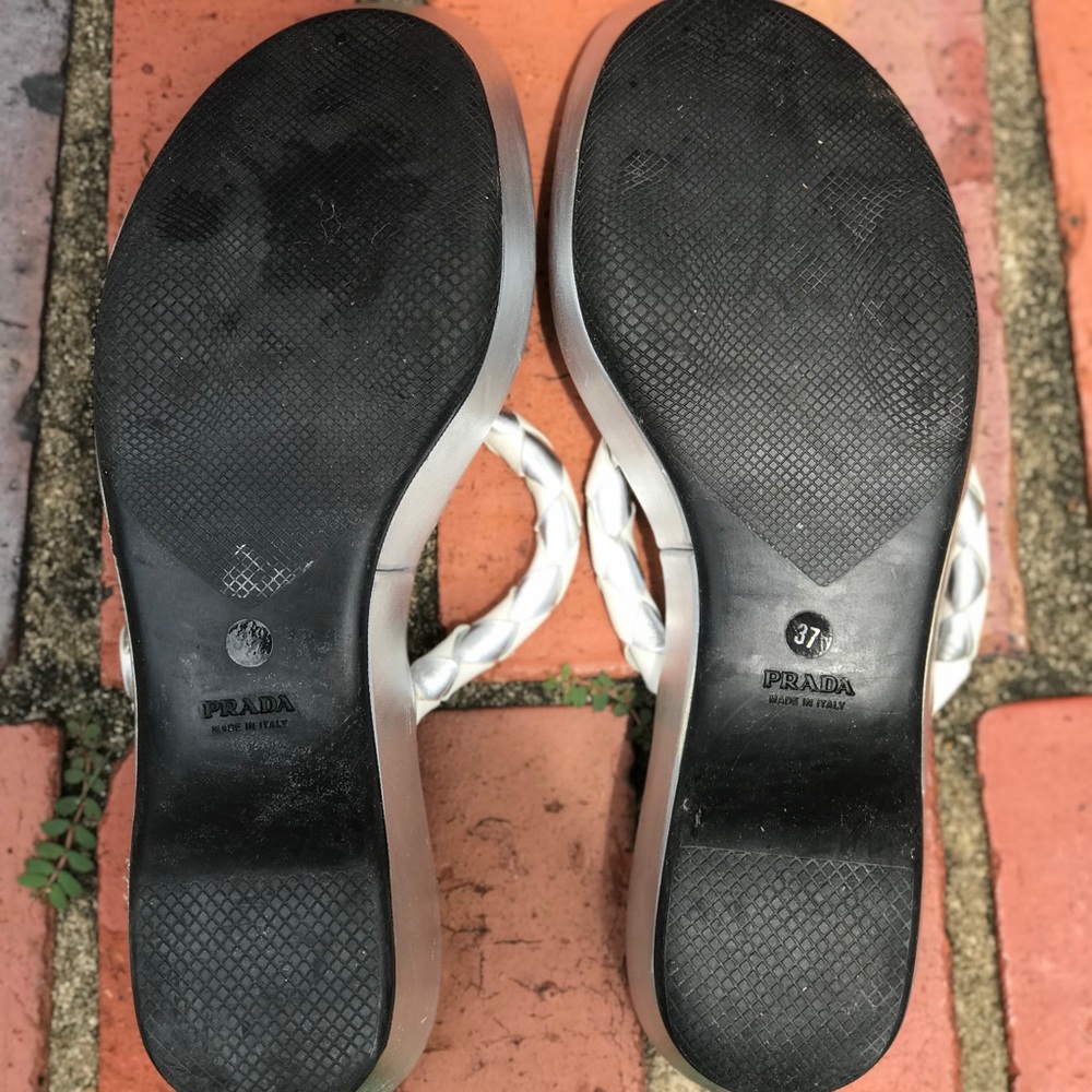 Prada Silver Wedge Sandal - Picture 5 of 5